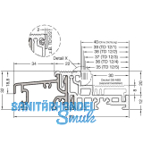 GUTMANN T�rschwelle WESER 96/32 TI L=6000 mm Alu silber eloxiert