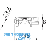 MACO MM Hebeteil PVC 12/20-13, KBE/K�MMERLING/TROCAL, links, silber (359295)