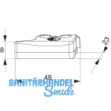 MACO MM Hebeteil PVC 12/20-13, ALUPLAST, links, silber (356324)