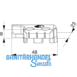 MACO MM Hebeteil PVC 12/20-13, TROCAL Confort/Innonova, rechts, silber (356296)