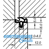 Innent�rdichtung EV 5990, Kunststoff wei�