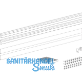 TERNO Glasklemmleisten-Set lang ESG/VSG 8-8,7 mm L= 900 mm silber