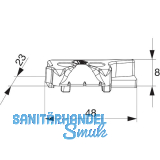 MACO MM Hebeteil PVC 12/20-13, GEALAN/IVAPER/K�MMERLING, links, silber (356398)