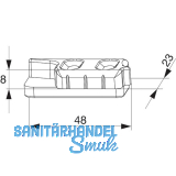 MACO MM Hebeteil PVC 12/20-13, INOUTIC, rechts, silber (354419)