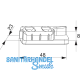 MACO MM Hebeteil PVC 12/20-13, INOUTIC, links, silber (354420)