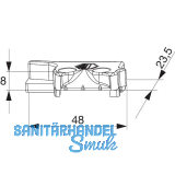 MACO MM Hebeteil PVC 12/20-13, KBE/K�MMERLING, rechts, silber (354421)