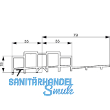 GU Thermostep 204 Aufsatzschiene 19/79 P1989, TS 92 mm, L=2500 mm