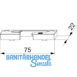 MACO Kippschlie�teil PVC Bodenschwelle GKG 12/20-13 rechts silber (359399)