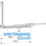 MACO MM Eckumlenkung f�r Bodenschwelle 18L, FFB 260-1800 mm, silber (209881)