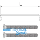 MACO HS Griffbefestigung-Set f�r Griff innen/Muschel au�en, TS 88-92 mm