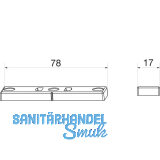 MACO Schlie�teil �ffnungsbegrenzung, f�r Kunststoff- und Aluprofile, silber