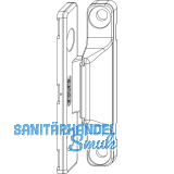 MACO Anpressverschluss, Fl�gel- und Rahmenteil PVC, silber (54783)