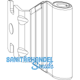 MACO Bandwinkel AS/PVC 12/20- 9 mm, inkl. Abdeckkappe wei� (54799)