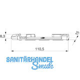 MACO Kippschlie�teil PVC 12/20- 9, ALUPLAST/DECEUNINCK/GEALAN/KBE, rechts,silber