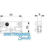 MACO Schlie�teil iS PVC 12/20- 9, EUROPEN/PRAMOS/VEKA, silber (96482)
