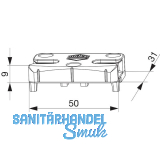 MACO Schlie�teil iS PVC 12/20-13, VEKA, silber (96884)