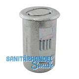 MACO Bodenb�chse versenkt, � 17 mm, H�he 30 mm, verzinkt