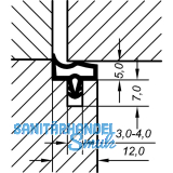Innent�rdichtung AC 3967 KS, Kunststoff wei�