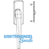 MACO SKB-Z Drehgriff f�r Aufsatzgetriebe, rechts, Aluminium silber eloxiert