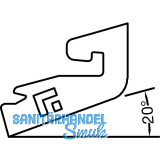 GUTMANN Halter H 60/20 zu Spree-D 24 OF f�r 20�, Kunststoff schwarz