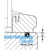 Glasleistendichtung AC 5587 D, Kunststoff braun