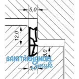 Fl�gelfalzdichtung ACF 6000 H, Kunststoff anthrazit