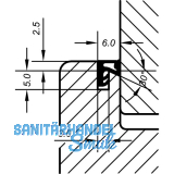 �berschlagdichtung ACF 6020, Kunststoff wei�