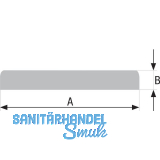 Flachleiste ohne Weichlippe 30mm, nicht selbstklebend, wei�