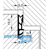 Fl�gelfalzdichtung EV 5250, Kunststoff anthrazit