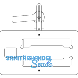 MACO Fr�sschablone f�r 2-flg. Fenster, Holz, Kantriegel, Falzluft 4 mm (21598)