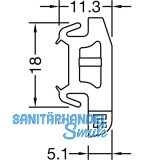 GUTMANN Halter H 50 zu Spree 24 OF, Kunststoff transparent