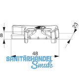 MACO MM Hebeteil PVC 12/20-13, REHAU, rechts, silber (356352)