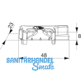 MACO MM Hebeteil PVC 12/20-13, REHAU, links, silber (356351)