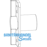 MACO Anpressverschluss einbohrbar Rahmenteil, Eurofalz 18 mm 9V (354090)