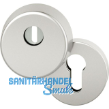 FSB Sicherheits-Zylinderrosette rund mit Kernziehschutz, Aluminium silber
