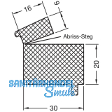 GUTMANN Weser Dichtst�ckprofil TD 20/9 L=1000 mm EPDM schwarz