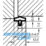 Innent�rdichtung EV 0680 KS, Kunststoff mahagoni