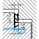 Fl�gelfalzdichtung ACF 5000 H, Kunststoff schwarz
