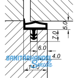 Innent�rdichtung EV 3691, Kunststoff beige