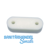 Unterlegplatte rund zu Schlie�blech, St�rke 14 mm, Kunststoff wei�