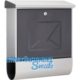 BURG Briefkasten LUCENTA 2700 - mit Zeitungsbox, Edelstahl rostfrei