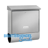 BURG Briefkasten NORDLAND-SET - mit Zeitungsbox, Edelstahl rostfrei