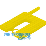 ROTO Euroklick Distanzplatte mit Sperrhaken & Montagehilfe 65 x 52.5 x 4 gelb