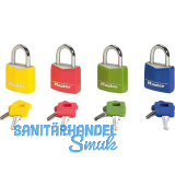 MASTER LOCK Vorhangschloss Vinyl verschiedensperrend, Breite 30 mm, bunt, SB