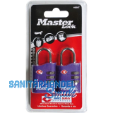 MASTER LOCK Vorhangschloss 4686 EURT TSA Zahlenschloss, 30 mm, bunt, SB