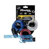MASTER LOCK Spiral-Kabelschloss Set 8127 EURTRI mit Schl�ssel, gleichsperrend SB