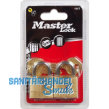 MASTER LOCK Vorhangschloss 130 EURT Messing, Breite 30 mm, gleichsperrend SB-2