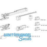 TERNO Beschlagset Vetro 40 Fluid 70/Basic Komfort Glas 80 kg ohne Laufschiene