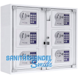 ROTTNER Schl�sselsafe Keysystem 6 Outdoor, 474 x 565 x 180 mm, Stahl wei�