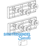TERNO Diva Fluid Vetro Zusatz-Beschlagset Glas 1-flg. 80 kg schwarz matt